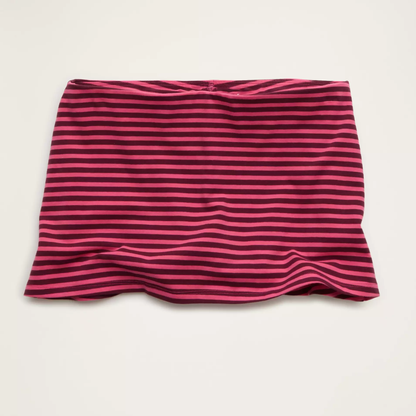 Low‑Rise Stretch Knit Micro Mini Skirt With Built‑In Short Liner