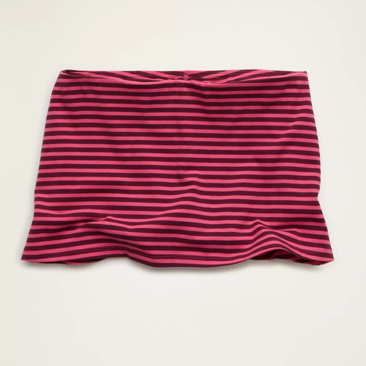 Low‑Rise Stretch Knit Micro Mini Skirt With Built‑In Short Liner